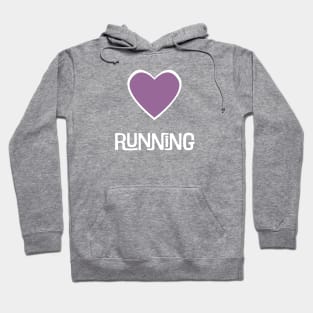 Purple Heart Running Love Hoodie